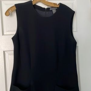 black sleeveless sheath